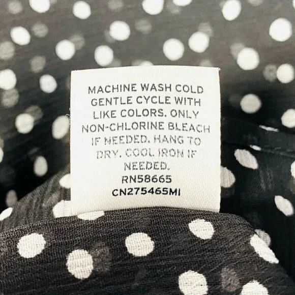 CASLON Women Sleeveless Pullover Polka-Dots Sheer Casual Shirt Top Size Medium - Picture 11 of 12